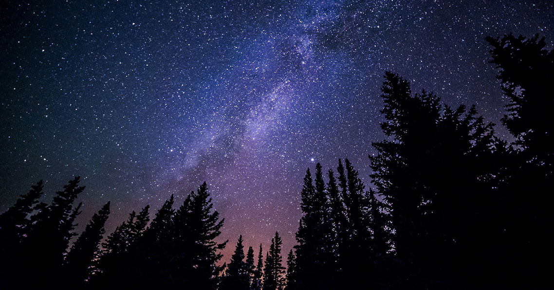Milky Way and stars in the night sky