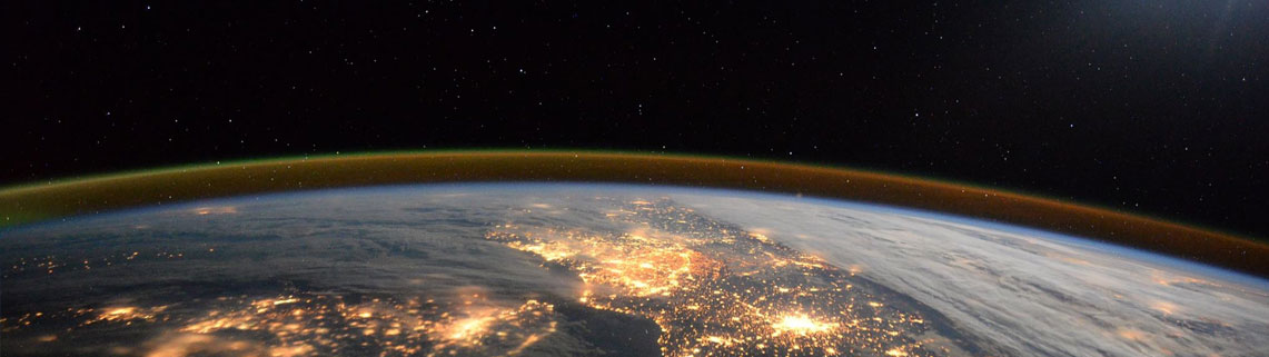Streetlights from London, Paris and Brussels shine like stars