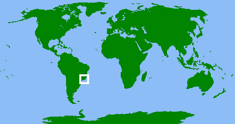 Location of Campos dos Goytacezes, Brazil, on the world map.