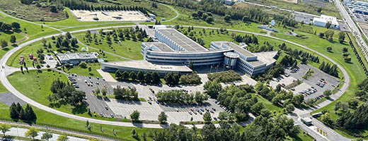 Aerial view of the Canada Space Agency, located in Longueuil, east of Montreal
