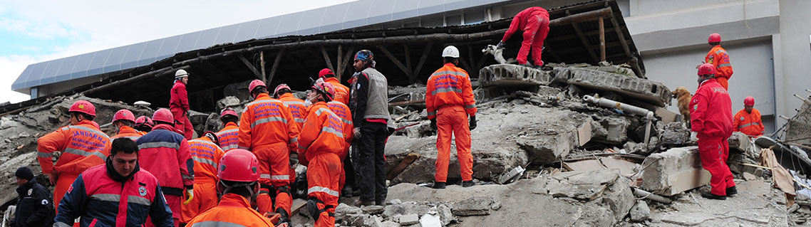 Rescue teams are searching for earthquake victims
