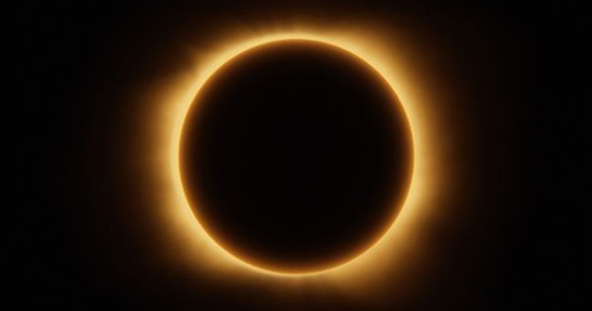 Vue d'artiste éclipse solaire totale
