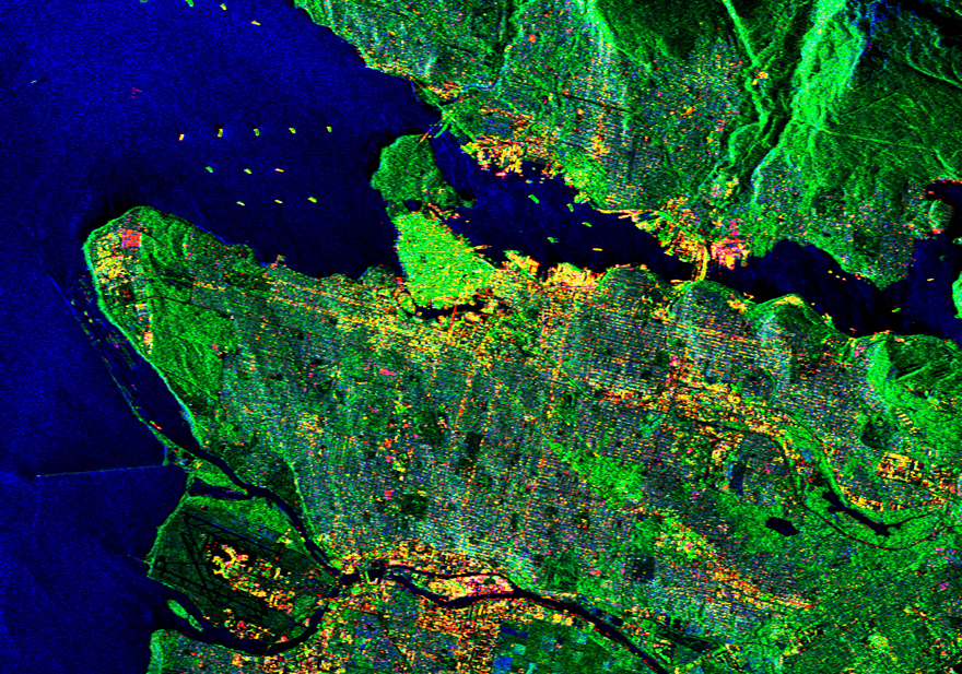 Image RADARSAT-2 de Vancouver
