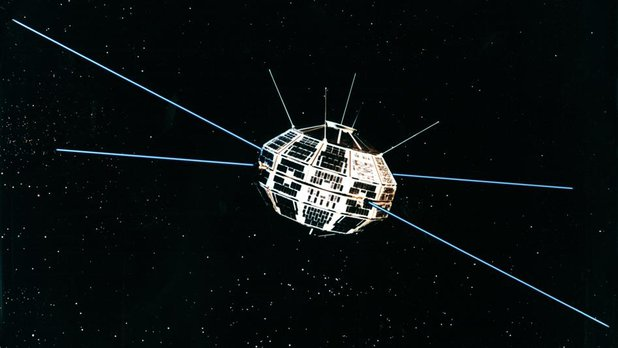 The image used to represent the CitizenCan project: Alouette-I satellite