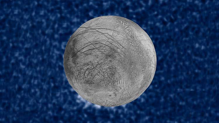 De possibles geysers de vapeur d'eau sur Europe, une des lunes de Jupiter