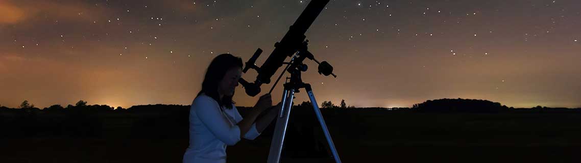Skywatching with a telescope