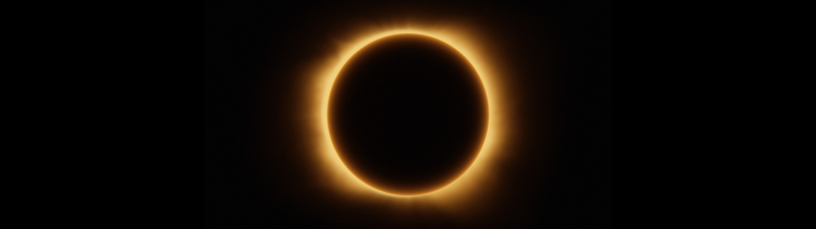 Artist's rendition of a total solar eclipse