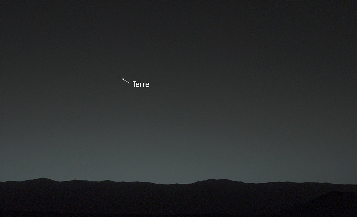 Photo de notre planète prise par le rover martien Curiosity sur Mars