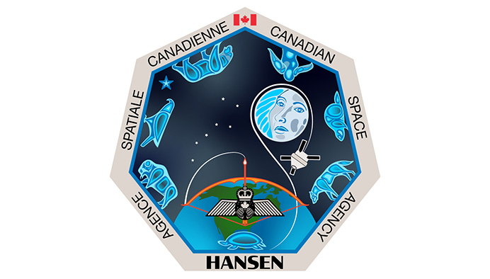 Jeremy Hansen's patch for the Artemis II mission