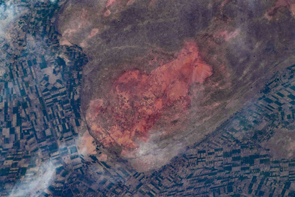 This photo of Kinanah, Sudan, was taken by David Saint-Jacques from the International Space Station. (Credit: Canadian Space Agency/NASA)