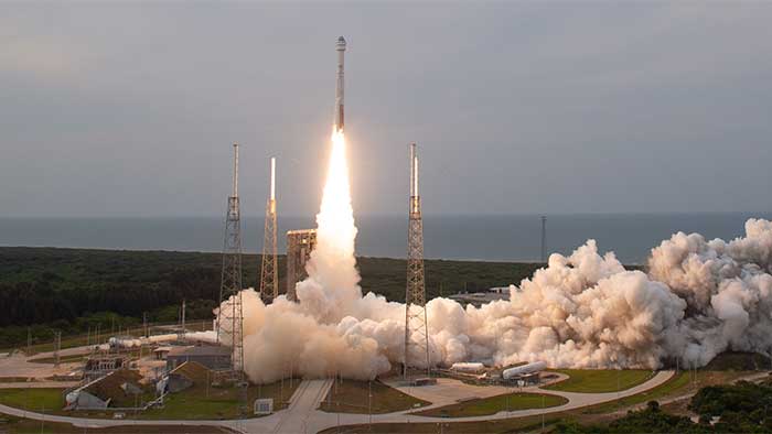 An Atlas V rocket is launching