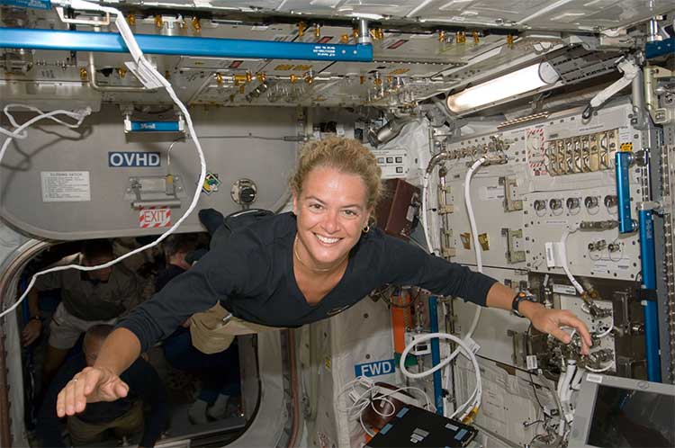 Julie Payette on board the International Space Station