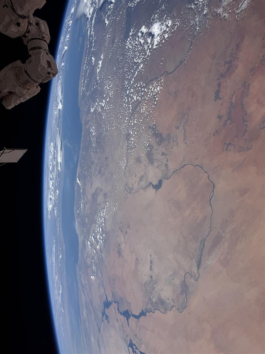 The Sudan area as seen from space, captured from the International Space Station.