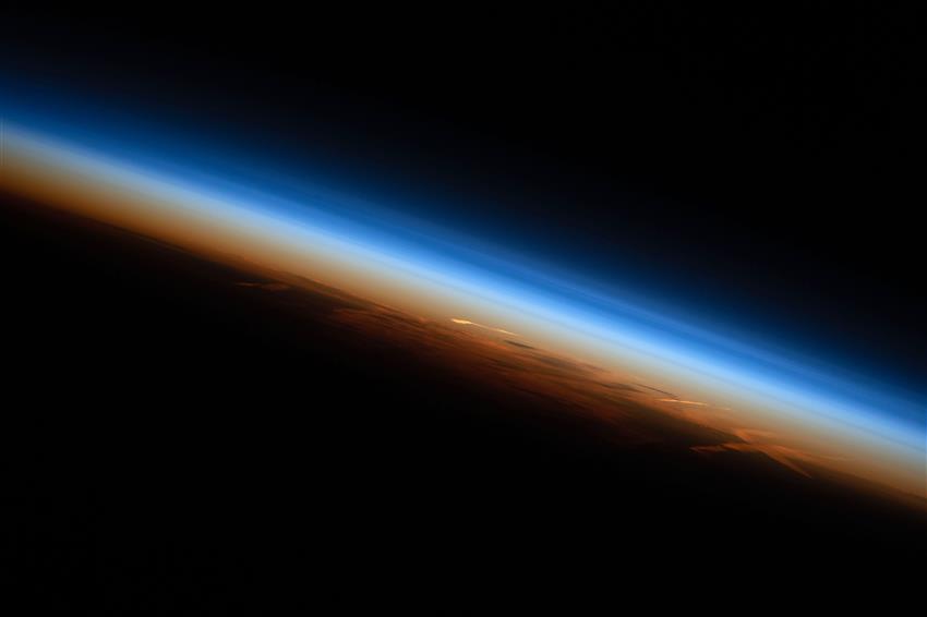 Sunrise above the Earth as seen from abord the ISS