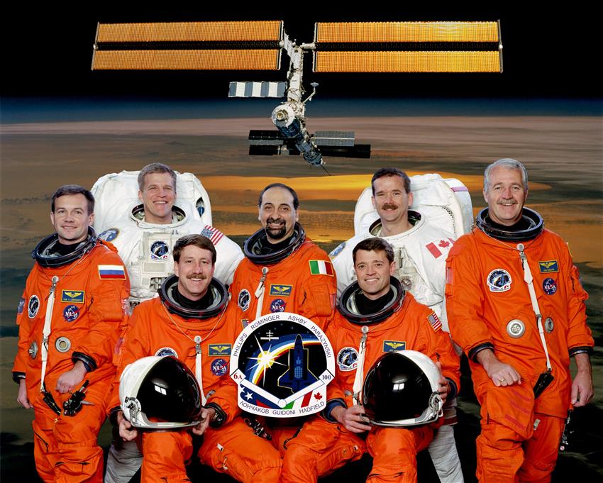 L'équipage de la mission STS-100
