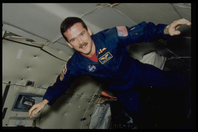 L'astronaute Chris Hadfield lors d'un vol parabolique