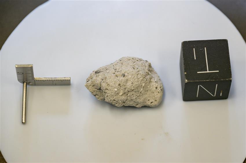 A small grey Moon rock sample
