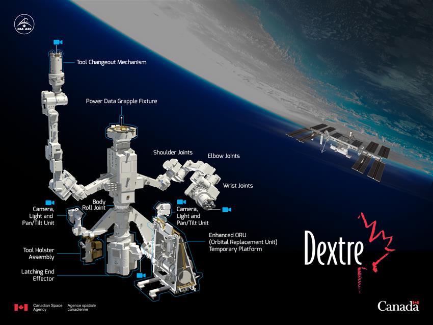 Dextre infographic: A closer look at the Canadian versatile robot