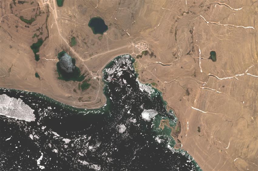 Satellite image of Resolute in Nunavut.