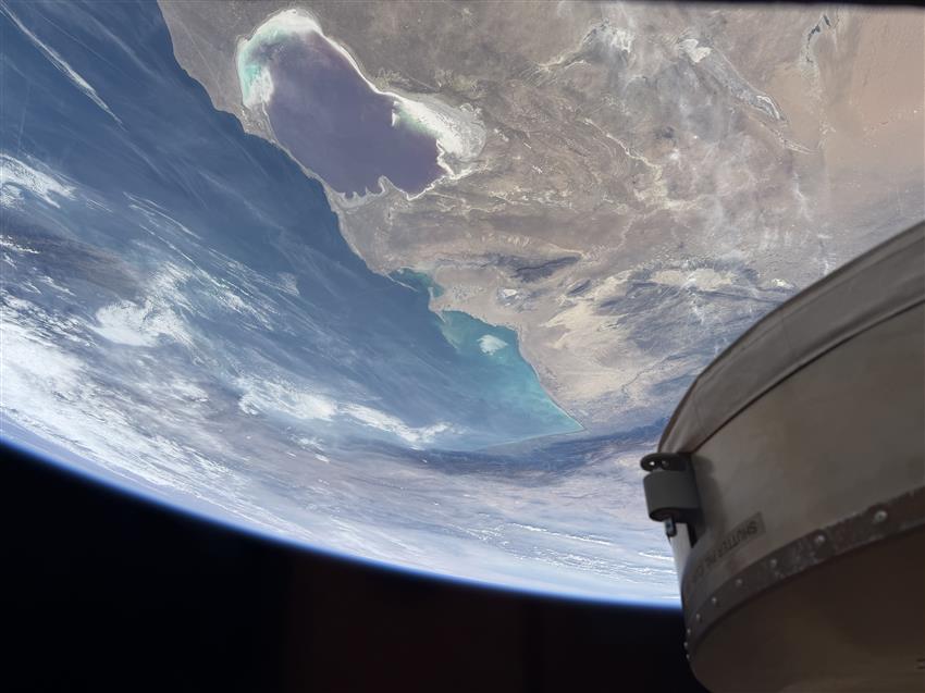 The Caspian Sea and Turkmenistan region as seen from space.