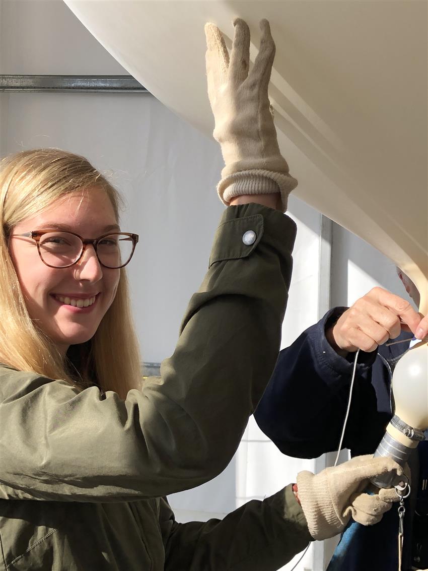 Magalie Durepos-Letourneau is on Timmins' base to launch her stratospheric balloon