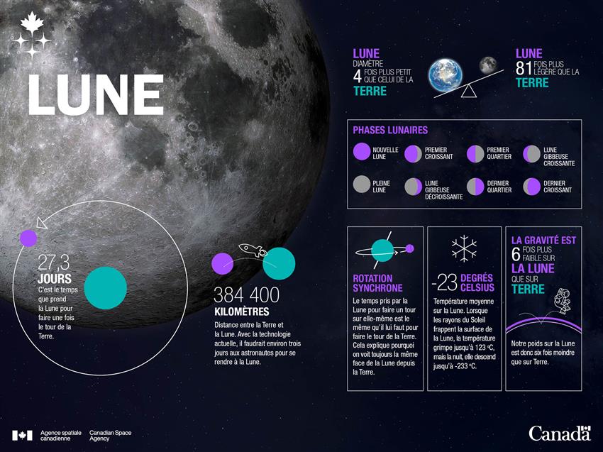 Informations à propos de la Lune