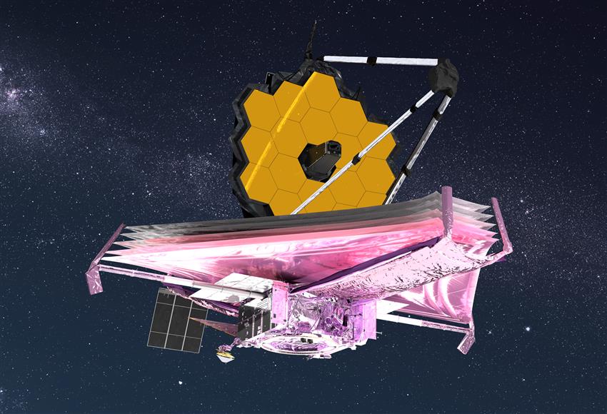 Fully deployed James Webb Space Telescope