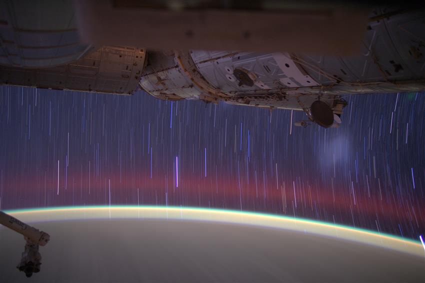 Star trails seen from the ISS