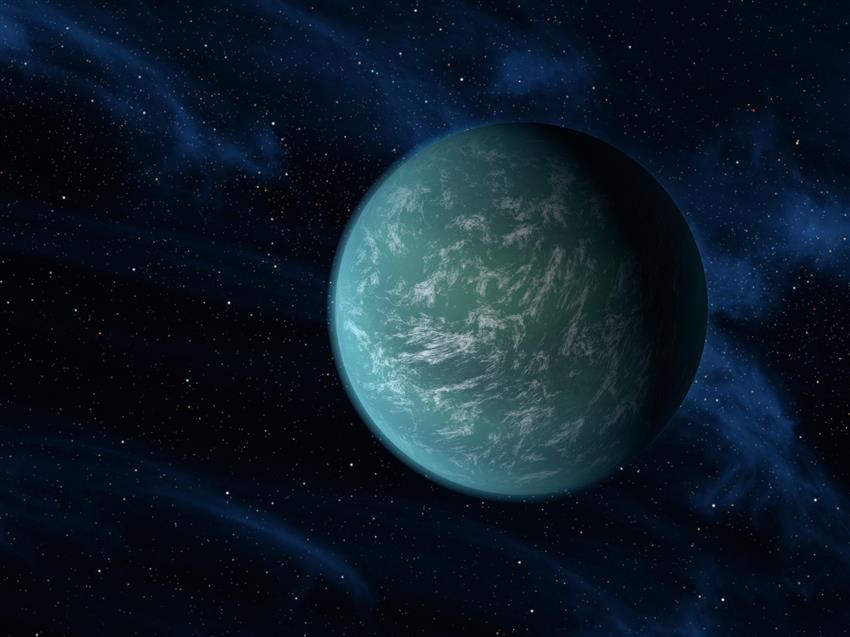 An artist's concept of Kepler-22b