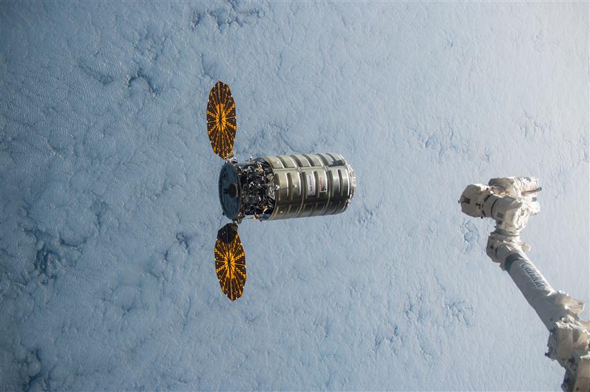 Cygnus departing the International Space Station