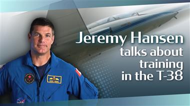 Thumbnail for video: 'Jeremy Hansen talks about training in the T-38 supersonic jet'