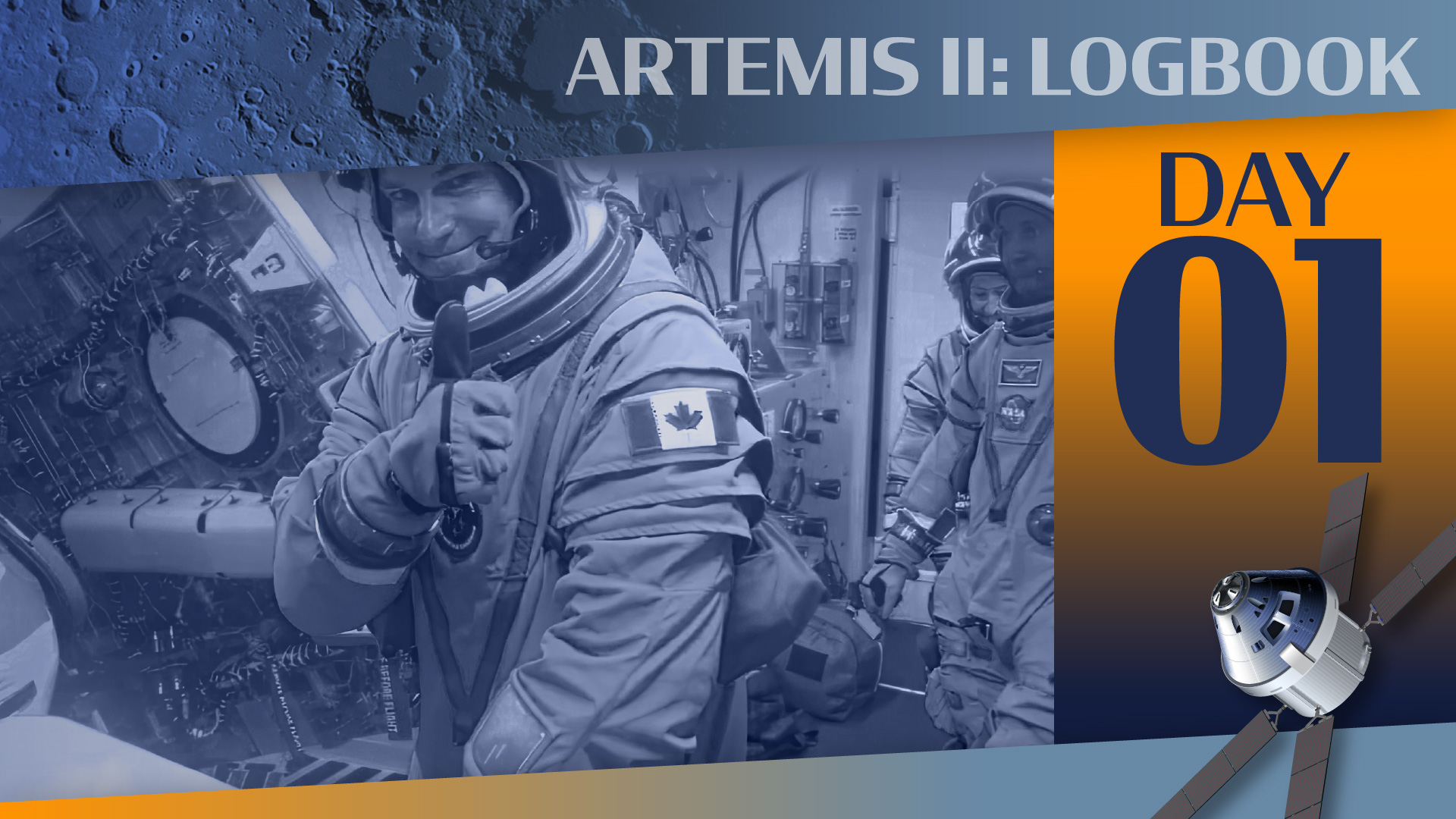 Artemis II daily logbook: A busy first day in space - Canadian Space Agency