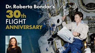 Thumbnail for video: 'Dr. Roberta Bondar's 30th flight anniversary'