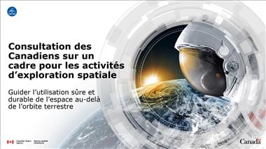 Vignette de la vidéo 'Webinaire – Consultation auprès de la population canadienne sur un cadre pour les activités d'exploration spatiale à venir'