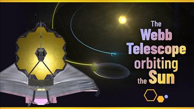 Thumbnail for video 'The Webb Telescope orbiting the Sun'