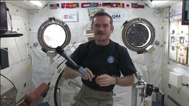 Thumbnail for video 'Chris Hadfield speaks to 820 students live from space'