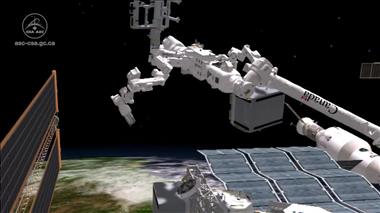 Vignette de la vidéo : 'Dextre remplace une pompe sur la Station spatiale internationale'