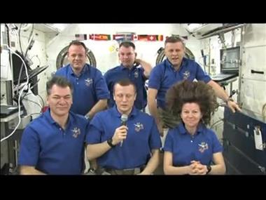 Thumbnail for video: 'The ISS Expedition 27 crew pay tribute to Canadarm2'
