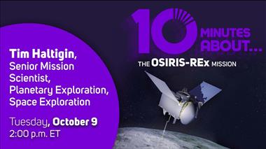 Thumbnail for video 'LIVE - "10 minutes about OSIRIS-REx mission "'