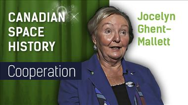 Thumbnail for video 'Jocelyn Ghent-Mallett discusses Canadian space policy and International co-operation'