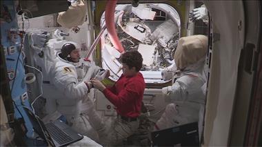 Thumbnail for video: 'Getting ready for a first spacewalk'